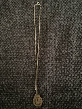 Vintage Bronze-tone Lucky Coin Pendant Necklace